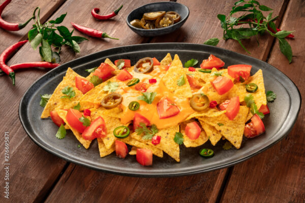 Vegetarian Nachos (GF available)